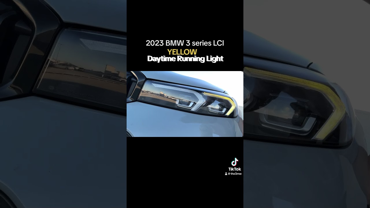 ЖЕЛТЫЕ ДХО на BMW G20 3 серии LCI 2023 года 