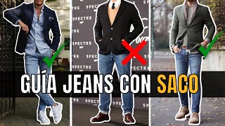 jean camisa blanca y corbata negra  Sport coat with jeans, Sport coat and  jeans, Mens outfits