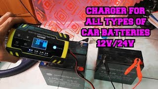 CAR AND TRUCK BATTERY CHARGER - 12V AND 24V BATTERY SYSTEM CHARGER
