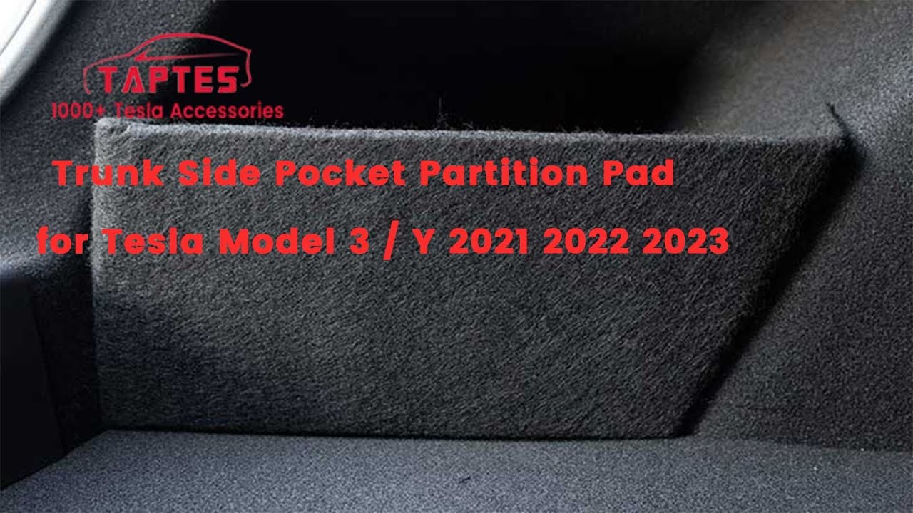 TAPTES Trunk Side Pocket Partition Pad for Tesla Model 3 / Y - YouTube