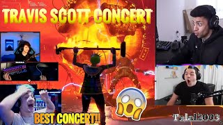 Streamers React to *TRAVIS SCOTT* Event! (Ninja, CouRageJD, TSM_Myth, Bugha, and more)