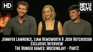 Jennifer Lawrence, Liam Hemsworth & Josh Hutcherson Interview - The Hunger Games Mockingjay Part 2