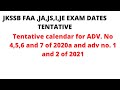 JKSSB FINANCE ACCOUNT ASSISTANT,FAA JAA,JE TENTATIVE DATES. WATCH VIDEO.