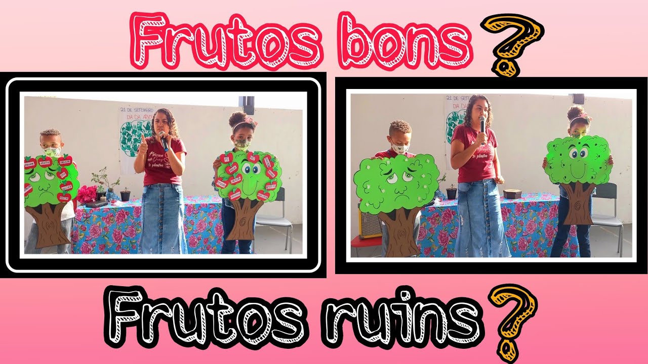 Projeto na escola| As árvores dos frutos bons e ruins| Qual devemos produzir? 🌳🌳