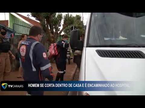 Homem se corta dentro de casa e é encaminhado ao hospital