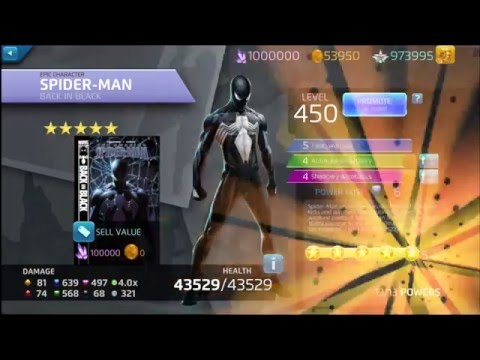 Spider-Man (Back in Black) - New 5 Star Character Introduction and Analysis - Marvel Puzzle Quest