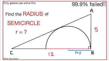 Viral geometric maths puzzle | find the radius of semicircle #viral #puzzle #geometry