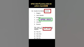 UPSC 2023 QUES REPEATED PATTERN OF UPSC 2022 #prelims2023 #upscprelims #upsc2024