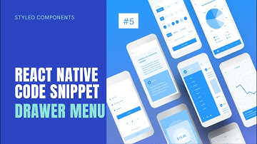 React Native Code Snippets - Drawer Menu UI Example with React Navigation v5 & Styled Components