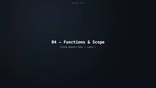 Python Fundamentals: Variables, Control Flow, Functions & Error Handling