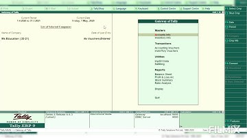 BASIC TALLY In Tamil -1 ( Create ,Select & Shut Company)/Alter the Company/Delete Company