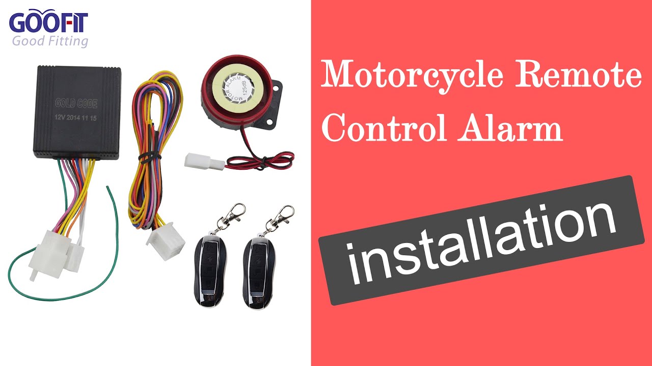 Alarm install. Motorcycle Remote Control.