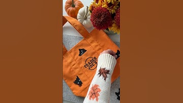 Trader Joe’s Halloween tote makeover #irononpatches #diy