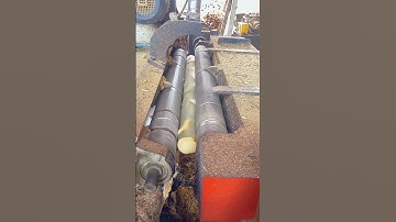 Tree Straightness Polishing Process - Good Tools and Machinery Make Work Easy #shorts