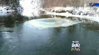 Northern Michigan in Focus: Spinning Ice Circle