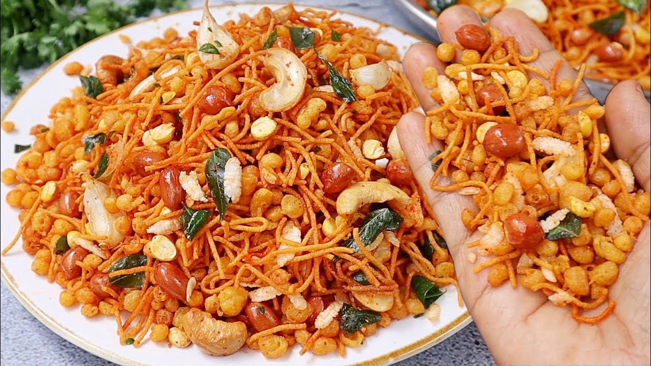 మద్రాస్ మిక్చర్👉స్వీట్ షాప్ టేస్ట్ తో  టేస్టీగా రావాలంటే👆😋Madras Mixture | Kara Mixture | Chivda