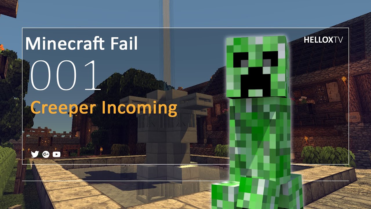 Wtf Creeper Incoming [minecraft Fail] Youtube