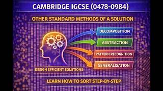CAMBRIDGE IGCSE (0478/0984) Other standard methods of a solution