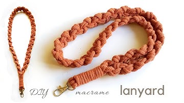 DIY macrame lanyard tutorial, step by step for total beginners, easy new design keyholder