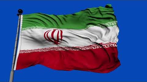 🚩Iran Flag Waving  | GREEN SCREEN & CHROMA MATTE🚩