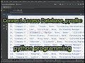Connect Access Database.accdb with pyodbc python, pycharm ติดต่อฐานข้อมูล Access ด้วย pyodbc