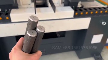 automatic double head chamfering machine, biseladora automática de tubo, barra sólida