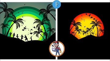 Landscape vector art on Android | Pixellab tutorial
