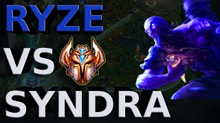 RANK 1 RYZE CHALLENGER CARRY RANKED GAME (RYZE VS SYNDRA) - Trisend3