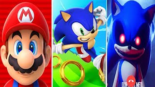 Super Mario Run vs Sonic Dash vs SONIC EXE Call Prank screenshot 4