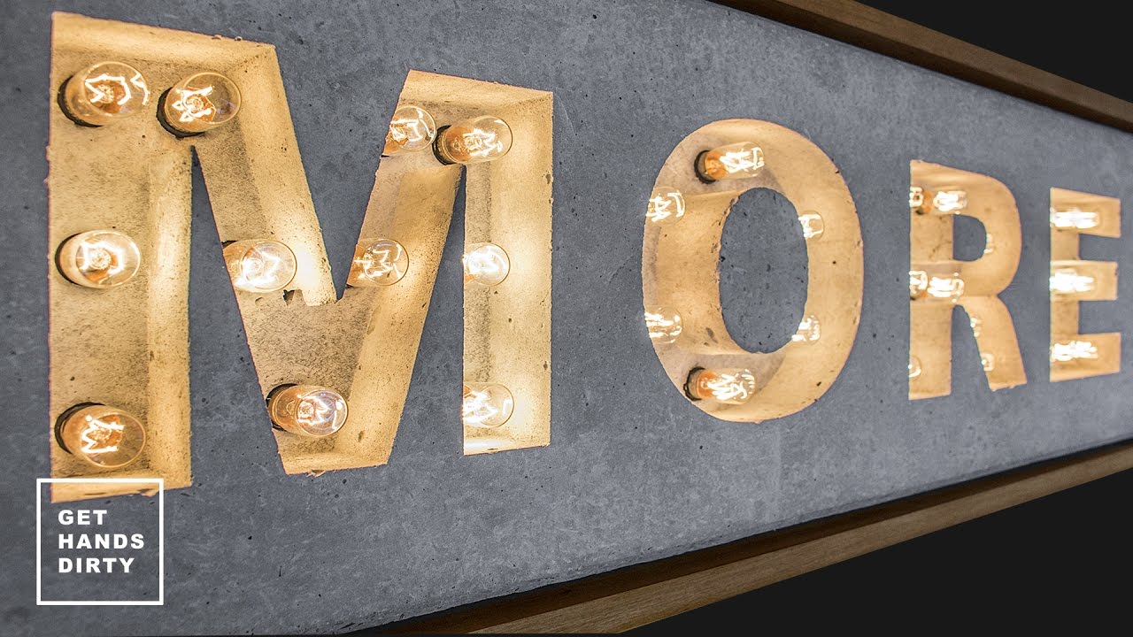 How to Make a Concrete and Light Sign