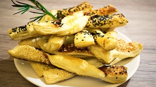 Слоеные палочки к пиву. Рецепт от club-cook Слоеные палочки к пиву. Рецепт от club-cook