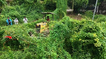 Landfill New Project!!skill Dozer​ KOMATSU Push Soil Clean Garbage Soil into forest​ 100% complete