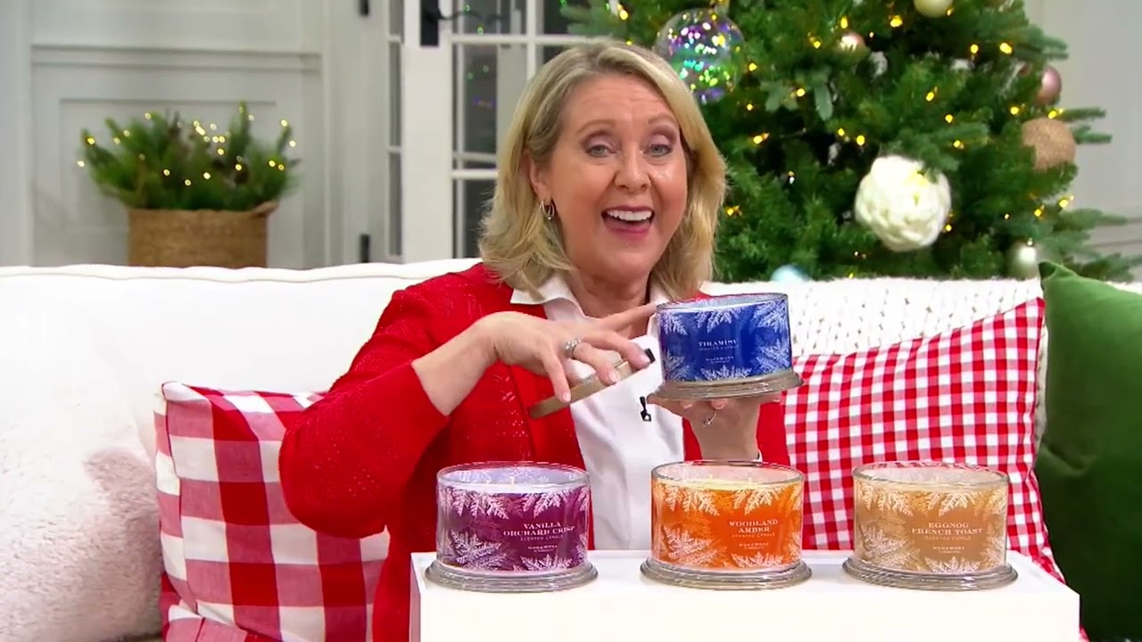 HomeWorx by Slatkin & Co. Set of (2) 18oz Holiday Candles on QVC