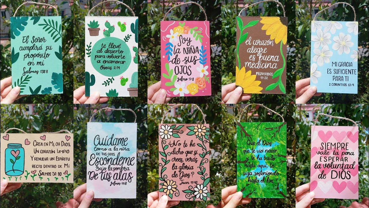 Cuadritos con mensajes cristianos 🌼🌿