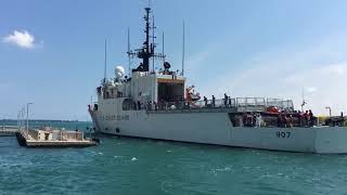 USCG Escanaba docking