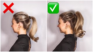 ЛАЙФХАК ДЛЯ ДЕВУШЕК: КАК СДЕЛАТЬ ОБЪЕМНЫЙ ХВОСТ НОВЫЙ СПОСОБ 💕 New way to do a voluminous ponytail