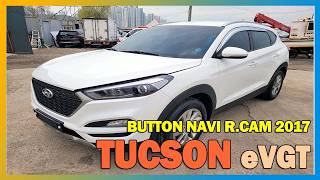 [중고차 수출 부시맨] TUCSON eVGT BUTTON NAVI R.CAM WHITE KMHJ3815GHU 234996
