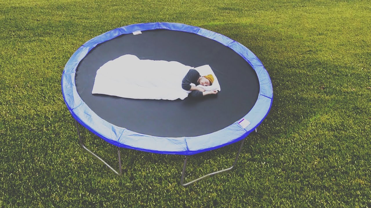 Spent the Night on a Trampoline & It Didn't Go as (Sleep on a Trampoline - YouTube