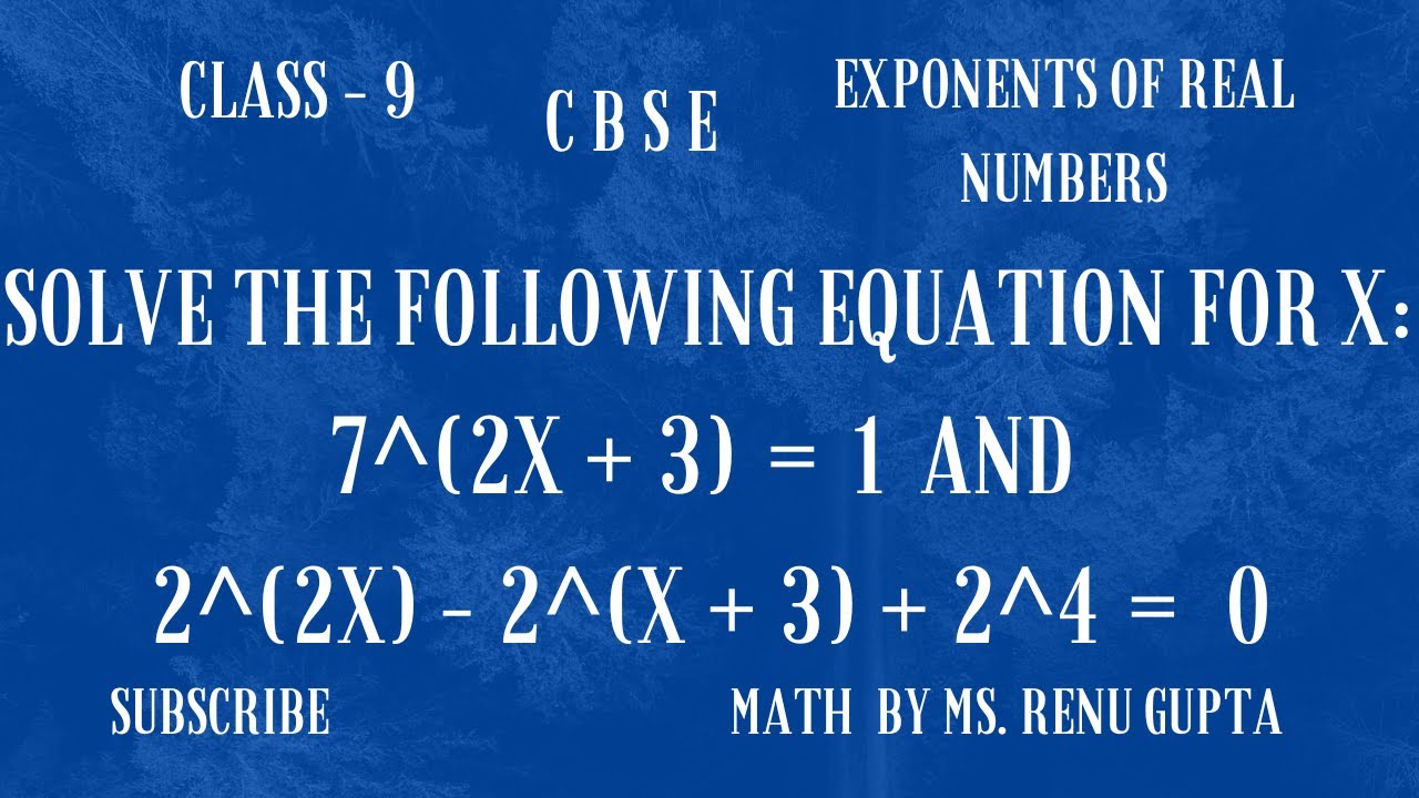 class-9-math-cbse-exponents-solve-for-x-7-2x-3-1-and-2-2x
