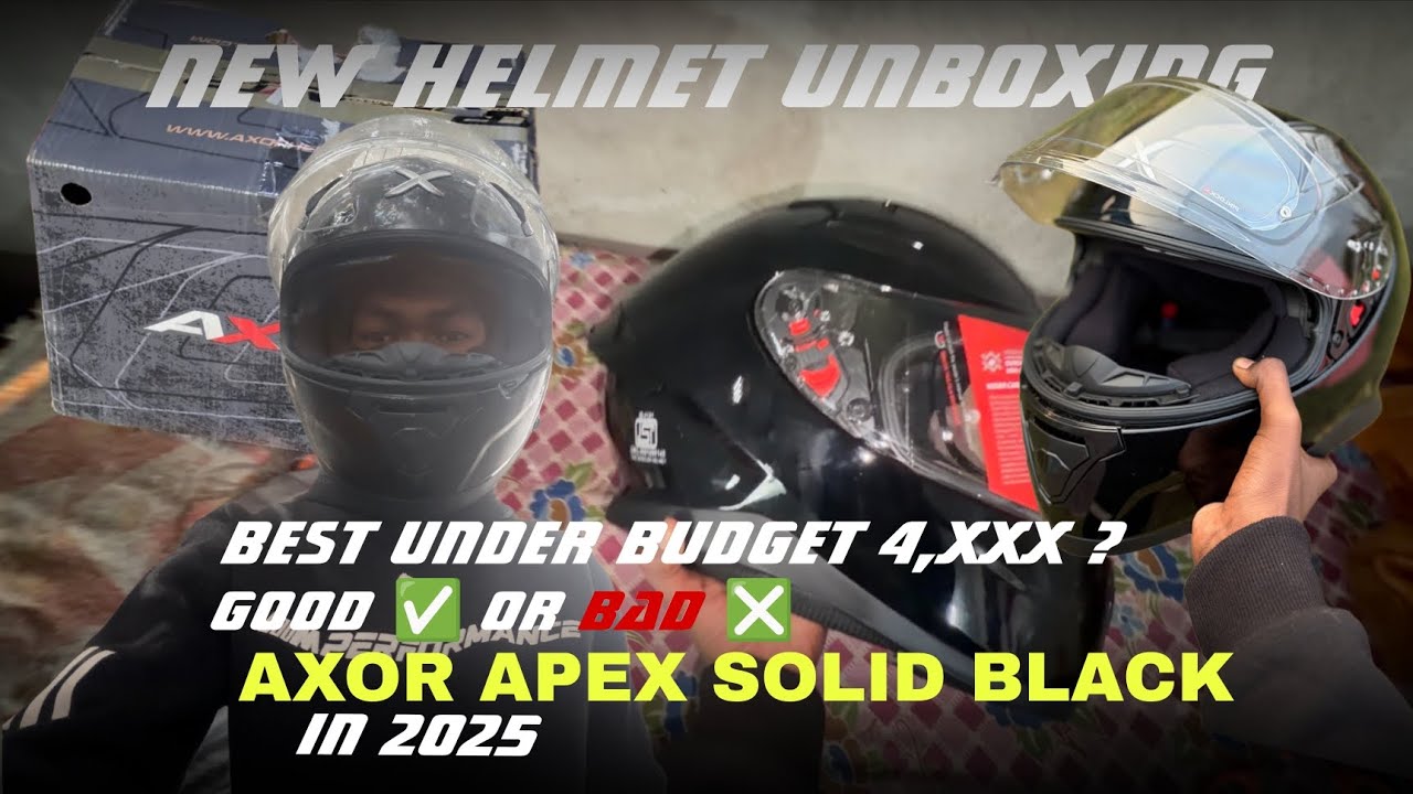 UNBOXING MY NEW HELMET/ AXOR APEX SOLID BLACK SIZE M / GOOD ✅ OR BAD ❎  UNDER BUDGET 4,XXX?  