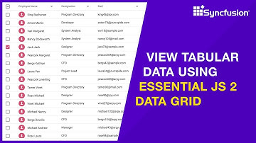 View Tabular Data Using Essential JS 2 Data Grid
