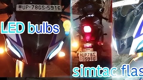 Yamaha r15m flasher || how to operate simtac flashee in r15 m or v4 || LED bulbs || best and cheap.