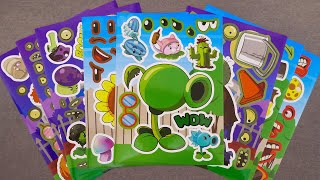 [ToyASMR] Decorate with Sticker Book Plants vs. Zombies | Review Toys