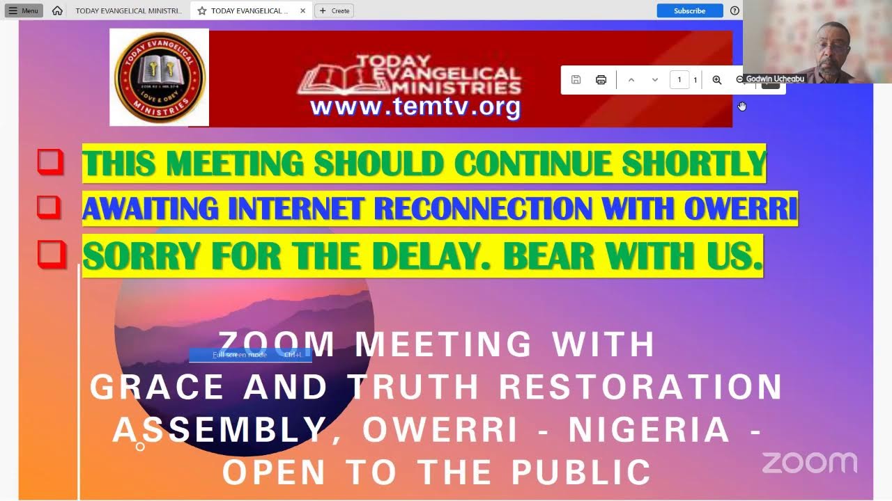 NEWNESS OF LIFE IN JESUS CHRIST continued - Dr. Emeka Ozurumba @ TEM BIBLE STUDY NNORIE NIGERIA