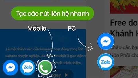 Hồng Vlogs - Cách thêm nút liên hệ nhanh cho blogspot/wordpress (quick contacts)