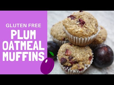 Gluten Free Plum Oatmeal Muffins