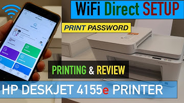 HP DeskJet 4155e WiFi Direct Setup, Print Password, Wireless Printing & Scanning Review.