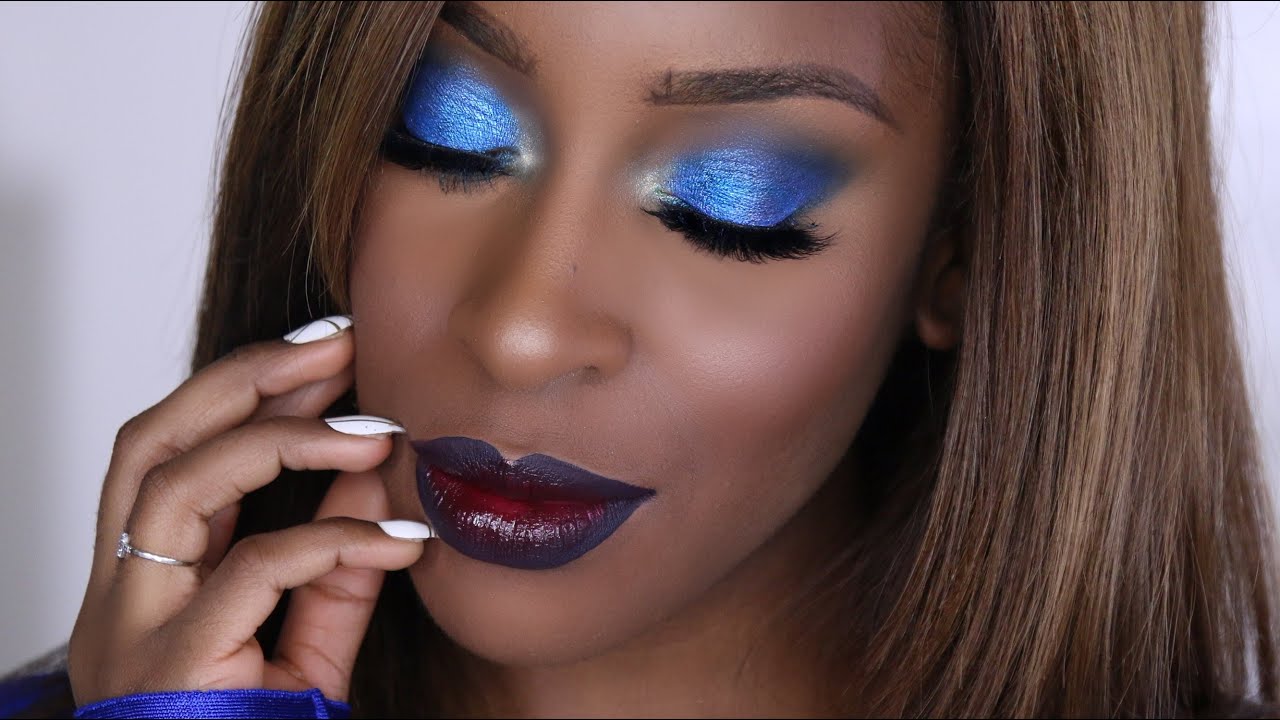 Cobalt Blue Eyeshadow Tutorial Jackie Aina YouTube