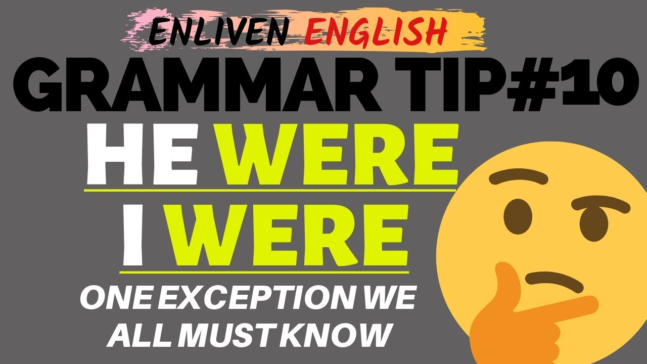 Grammar Tip10 (WERE Know The Exception Rule ) YouTube