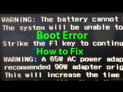 Dell 3521 Boot Error Battery And Adaptor